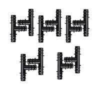 Gardena Micro Drip Lot de 10 raccords de tuyau d'arrosage en T 16 mm (1/2") en plastique noir pour tuyau d'arrosage Gardena 13 mm