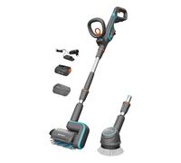 Gardena Nettoyeur de terrasse sur batterie AquaBrush 18V/P4A - Patio - Kit prêt à l’emploi: Extérieur, Commande à un bouton, Nettoyage terrasse, Profil de brosse optimisé, Sans fil (14841-20)