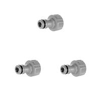 Gardena Nez de Robinet 21 mm (G 1/2 Pouces): OGS Adaptateur pour raccordement d’Un Tuyau d’arrosage, Technologie Anti-éclaboussure, résistant au Gel (18220-20) (Lot de 3)