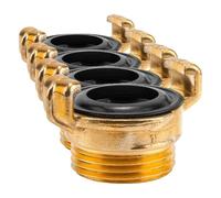Gardena Pièce filetée à couplage rapide en laiton avec filetage externe: raccordement de tuyau avec 33,3 mm (G 1 Pouce) - thread z.b pour pompes avec filetage interne (7115-20) (Lot de 4)