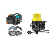 Gardena Pompe de jardin 3000/4, Basic Set : Pour arrosage avec unité d'aspiration 3,5 m & TROTEC Pressostat électronique TDP DSP pour le contrôle des pompes de jardin et de l'eau 1 phase