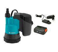 Gardena - Pompe submersible sans fil 18V 2000/2, pour l’eau propre, 1 batterie Li-Ion 2,5 Ah, chargeur 14600-20