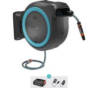 Gardena PowerRoll Boîte à tuyau murale rechargeable XL, 35 m, turquoise - Set GARDENA 18640-20