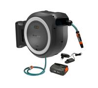 Gardena PowerRoll - Enrouleur à tambour sans fil 18 V PowerRoll XL, avec tuyau de 35 m, 1 batterie Li-Ion 2,5 Ah, chargeur, blanc 18642-20
