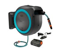 Gardena PowerRoll - Enrouleur à tambour sans fil 18 V PowerRoll XL, avec tuyau de 35 m, 1 batterie Li-Ion 2,5 Ah, chargeur, turquoise 18640-20