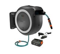 Gardena PowerRoll - Enrouleur à tambour sans fil 18 V PowerRoll XXL, avec tuyau de 40 m, 1 batterie Li-Ion 2,5 Ah, chargeur, blanc 18647-20