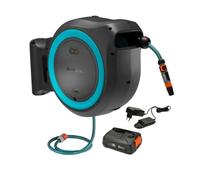 Gardena PowerRoll - Enrouleur à tambour sans fil 18 V PowerRoll XXL, avec tuyau de 40 m, 1 batterie Li-Ion 2,5 Ah, chargeur, turquoise 18645-20