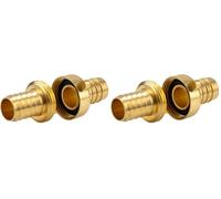 Gardena Raccord de tuyau en laiton 3 pièces: Raccordement à vis pour l'extension de tuyau, 33,3 mm (G 1 Pouce) - Fil, pour 19 mm (3/4 Pouce) - Tuyaux (7152-20) (Lot de 2)