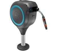 Gardena RollUp - Enrouleur à tambour RollUp S, fixation au sol, avec 15 m de tuyau, turquoise 18605-20
