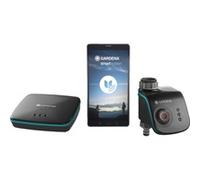 Gardena Kit Smart Water Control 19103-20 – Smart Gateway, programmateur d'arrosage, alerte gel