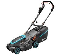 Gardena tondeuse à gazon électrique PowerMax 37/1800 G2: Tondeuse <500 m², puissance 1 800 W, largeur coupe 37 cm, volume bac 45 l, hauteur 35-65 mm, poignée ErgoTec Plus, rabattable (14637-20)