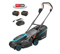 Gardena - Tondeuse à gazon sans fil 18 V PowerMax 37/36V P4A, largeur de coupe 37 cm, 2 batteries Li-Ion 4,0 Ah, chargeur 14638-20