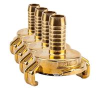 Gardena Tube de couplage rapide en laiton: adaptateur de tuyau pour 13 mm (1/2 Pouce) - et 16 mm (5/8 Pouce) (7100-20) (Lot de 4)