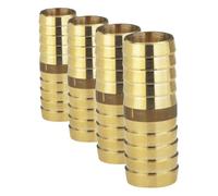 Gardena Tubes de réparation: accessoires de tuyau de jardin en laiton, pour la réparation de tuyaux ou l'extension de tuyaux de 25 mm (1 Pouce) (7182-20) (Lot de 4)