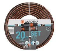Gardena Tuyau de Comfort FLEX 13 mm (1/2 Pouce), 20 m avec pièces système: tuyau de jardin flexible et flexible avec profil de puissance, pression de 25 bars (18034-88)