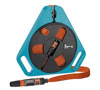 Gardena Tuyau plat roll-fix Classic 15 en boîtier-enrouleur : boîtier-enrouleur compact avec tuyau (Ø 12 mm dans le boîtier), dispositif de sécurité automatique, lance et raccords inclus (756-20)