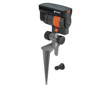 GARDENA ZoomMaxx 18709-8 Arroseur oscillant réglable sur piquet en métal pour arroser une grande surface (200 m² max) de pelouse, cour et jardin Connexion rapide incluse pour une connexion facile
