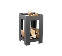 Gardener haute vasque à feu carrée avec rangement pour le bois | Ø40cm x H 65cm