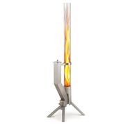 Gardenflare 10001, foyer extérieur autonome, fermé, à granulés de bois, argenté, transparent, pour l'extérieur, de forme ronde