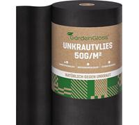 GardenGloss® 100 m² de toile anti-mauvaises herbes Toile de jardin contre les mauvaises herbes – Film anti-mauvaises herbes Perméable à l'eau et résistant à la déchirure 50 g/m² – Toile anti-mauvaises