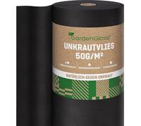 GardenGloss® 50 m² de toile anti-mauvaises herbes Toile de jardin contre les mauvaises herbes – Film anti-mauvaises herbes Perméable à l'eau et résistant à la déchirure 50 g/m² – Toile anti-mauvaises 