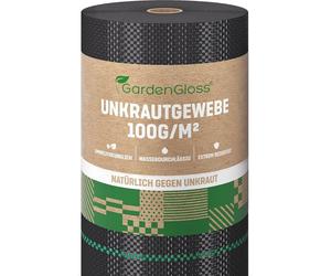 GardenGloss 50m² Tissu anti-mauvaises herbes 100g/m² - Perméable et résistant à la déchirure - Stabilisation UV - (50m x 1m, rouleau)