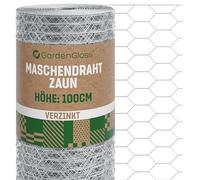 GardenGloss Grillage Hexagonal Galvanisé - Maille Large 25x45mm - 100cmx25m