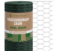 GardenGloss Grillage Hexagonal PVC - Maille Large 25x45 mm - 150 cm x 10 m