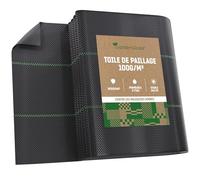 GardenGloss Toile de Paillage 100 g/m2 - (10m x 2m, Pliée)