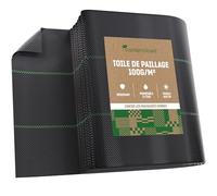 GardenGloss 30m² Tissu anti-mauvaises herbes 100g/m² - Perméable et résistant à la déchirure - Stabilisation UV - (15m x 2m, Plié)