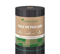 GardenGloss 50m² Tissu anti-mauvaises herbes 100g/m² - Perméable et résistant à la déchirure - Stabilisation UV - (50m x 1m, rouleau)