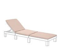 Gardenista Allibert Keter Daytona - Coussin de rechange pour chaise longue de jardin | Coussin d'extérieur résistant à l'eau pour chaise longue de jardin | Coussin pour chaise longue de patio (pierre)