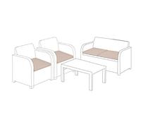 Gardenista Coussin de siège extérieur pour Meubles en rotin | Coussins de Meubles de Jardin pour Carolina | Coussin de Chaise de Meubles de Patio résistant à l'eau | Léger,Durable | 4 pièces (Calcul)