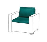 Gardenista Coussins de siège extérieur pour Les Meubles en rotin de Keter Allibert California | Pad résistant à l'eau | Polyester Doux et Durable | Facilement nettoyé à l'essuyage | léger (2, Vert)