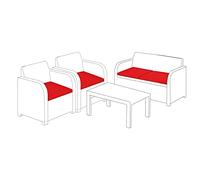 Gardenista Coussins D'extérieur pour Meubles en Rotin | Coussins de Jardin pour Carolina | Rembourrage de Chaise de Patio Résistant à l'eau | Léger et Durable | Confortable | 4 Pièces (Rouge)