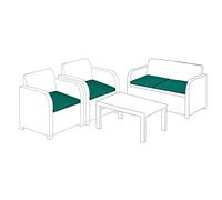 Gardenista Coussins D'extérieur pour Meubles en Rotin | Coussins de Jardin pour Carolina | Rembourrage de Chaise de Patio Résistant à l'eau | Léger et Durable | Confortable | 4 Pièces (Vert)