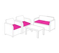 Gardenista Coussins D'extérieur pour Meubles en Rotin | Coussins de Jardin pour Carolina | Rembourrage de Chaise de Patio Résistant à l'eau | Léger et Durable | Confortable | 4 Pièces (Rose)