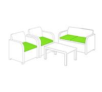 Gardenista Coussins D'extérieur pour Meubles en Rotin | Coussins de Jardin pour Carolina | Rembourrage de Chaise de Patio Résistant à l'eau | Léger et Durable | Confortable | 4 Pièces (Lime)