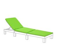 Gardenista Rembourrage de Remplacement pour transat de Jardin pour Allibert Keter Daytona | Coussin de transat en rotin inclinable pour Meubles de Patio | Résistant à l'eau et léger (Chaux)