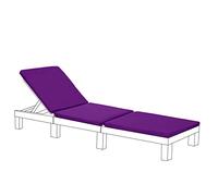Gardenista Rembourrage de Remplacement pour transat de Jardin pour Allibert Keter Daytona | Coussin de transat en rotin inclinable pour Meubles de Patio | Résistant à l'eau et léger (Mauve)