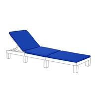 Gardenista Rembourrage de Remplacement pour transat de Jardin pour Allibert Keter Daytona | Coussin de transat en rotin inclinable pour Meubles de Patio | Résistant à l'eau et léger (Bleu)
