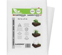 GARDENIX® 16 m² Voile d'hivernage pour plantes 50 g/m² - Protection hivernale - Haute stabilisation UV, résistant à la déchirure et perméable à l'eau (3,2 m x 5 m)