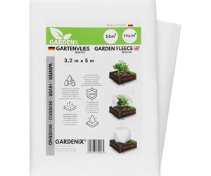 GARDENIX® 16 m² Voile d'hivernage pour plantes 50 g/m² - Protection hivernale - Haute stabilisation UV, résistant à la déchirure et perméable à l'eau (3,2 m x 5 m)