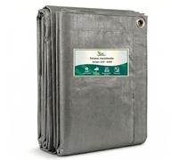 GARDENIX Bâche de Protection Multi-usages - Gris - 120 g/m² (8 m x 12 m)
