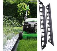 GARDENIX Bordure de Jardin en Plastique 12 mètres avec 36 Piquets d'ancrage Bordurette de Pelouse Flexible Bordure de Gazon, 55 x 140 mm
