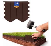 GARDENIX Bordure de pelouse Facile à Installer - en Plastique Marron - 5,15 m - sans Creuser - Bordure de Parterre en Plastique recyclé - Flexible et Durable - Fabriquée dans l'UE