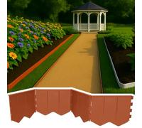 GARDENIX Bordure de pelouse, Facile à Installer, en Plastique, Marron Clair, 1,45 m, sans Creuser, en Plastique recyclé, Flexible et Durable, fabriquée dans l'UE