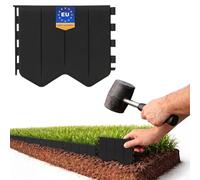 GARDENIX Bordure de pelouse Facile à Installer - en Plastique Noir - 20,6 m - sans Creuser - Bordure de Parterre en Plastique recy lexible et Durable - Fabriquée dans l'UE
