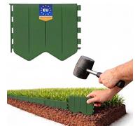 GARDENIX Bordure de pelouse Facile à Installer - en Plastique Vert - 10,3 m - sans Creuser - Bordure de Parterre en Plastique recy lexible et Durable - Fabriquée dans l'UE