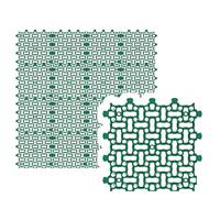 GARDENIX Dalle de gazon paddock 16 x | 50 x 50 cm | 4,00 m² | Gazon alvéolé | Tapis de parking | Grille de gravier - Vert